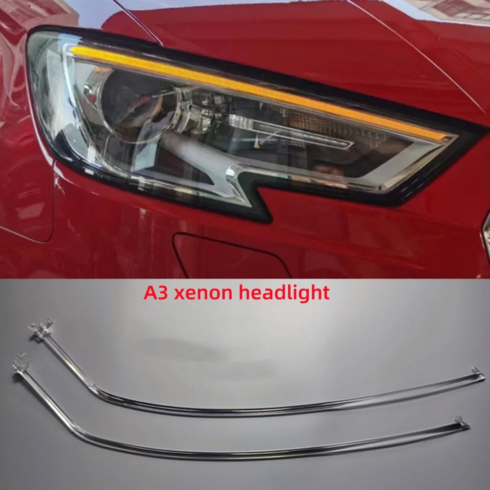 NEW Headlight DRL Tube Acrylic tube Light Guide Strip Light DRL Strip Xenon LED For Audi A3 2017 2018 2019 2020 — view 2