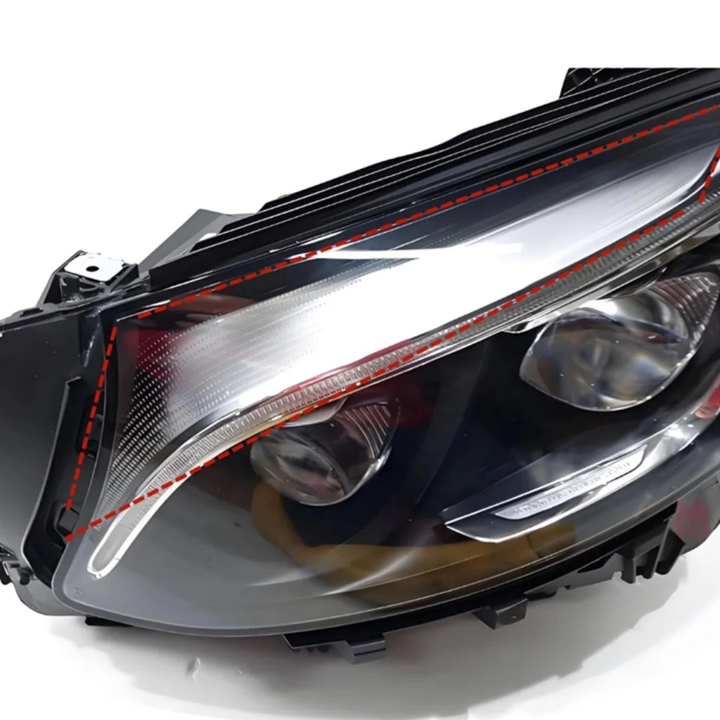 NEW Headlight Eyebrow Acrylic tube Guide Light Fiber Upper For Mercedes GLC CLASS W253 2016 2017 2018 2019 — view 5