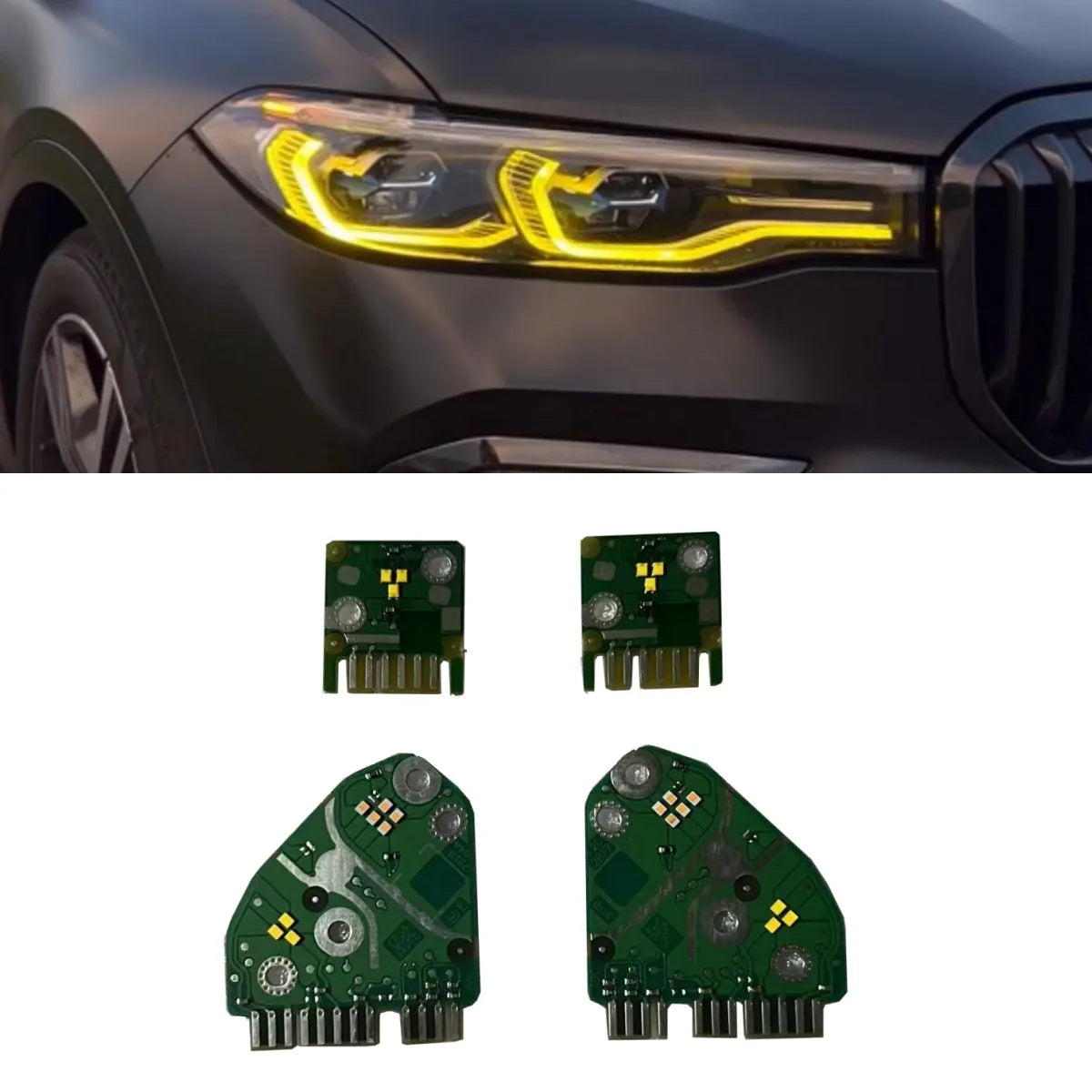 NEW Headlight LED Module Daytime Running Light LED Board Lemon Yellow OE For BMW X7 G07 2019 2020 2021 — view 1