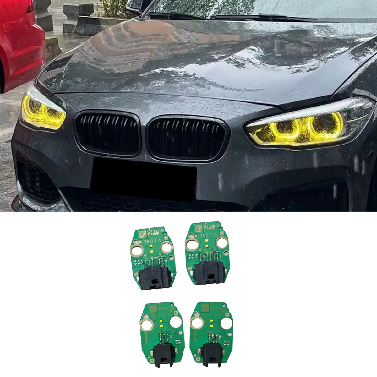 NEW Headlight LED Module Daytime Running Lights Yellow Color LED For bmw 1 series F20 LCI 2015 2016 2017 2018 — view 2