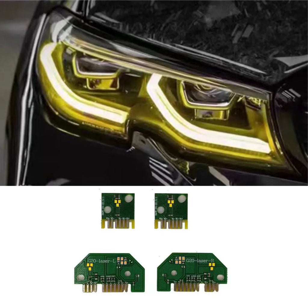 New Headlight LED Module DRL module Yellow Color For Laser Headlight For BMW 3 Series G20 G21 2020 2021 2022 — view 1