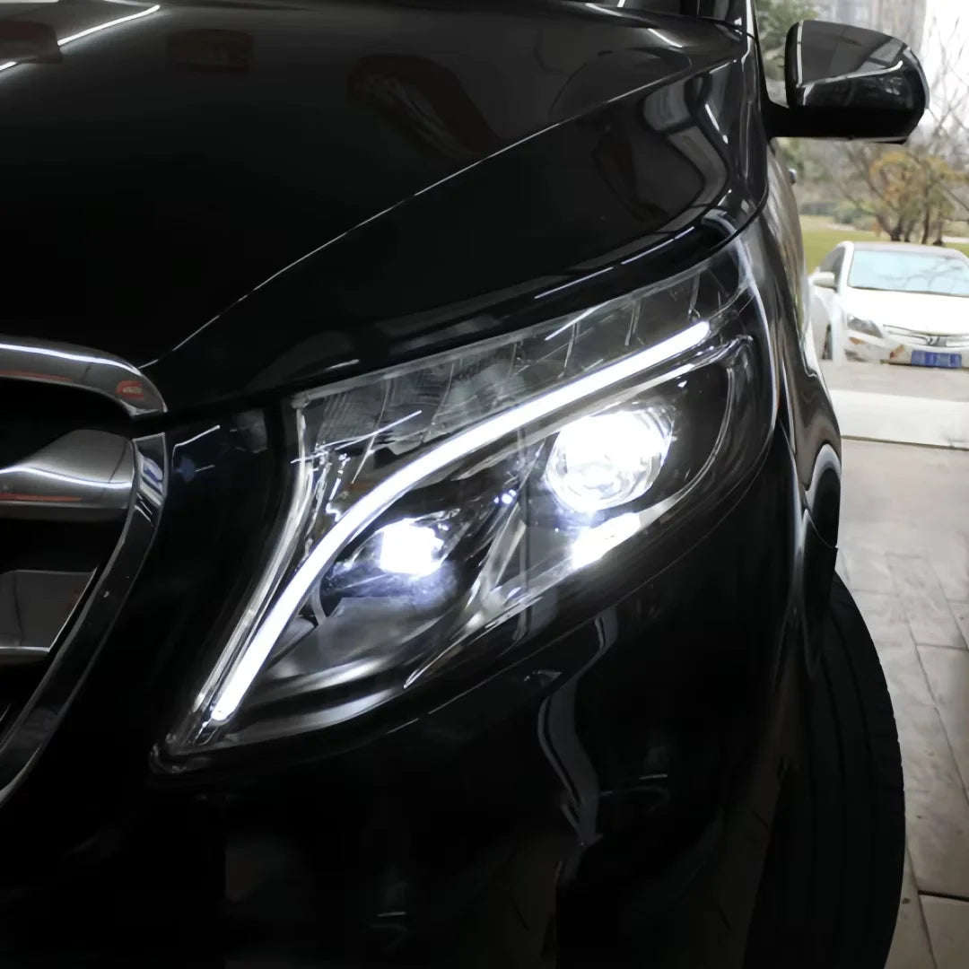 NEW Headlight LED Tube Headlight TUbe Acrylic Light Lines For Mercedes V CLASS VITO W447 2016 2017 2018 2019 2020 2021 — view 5