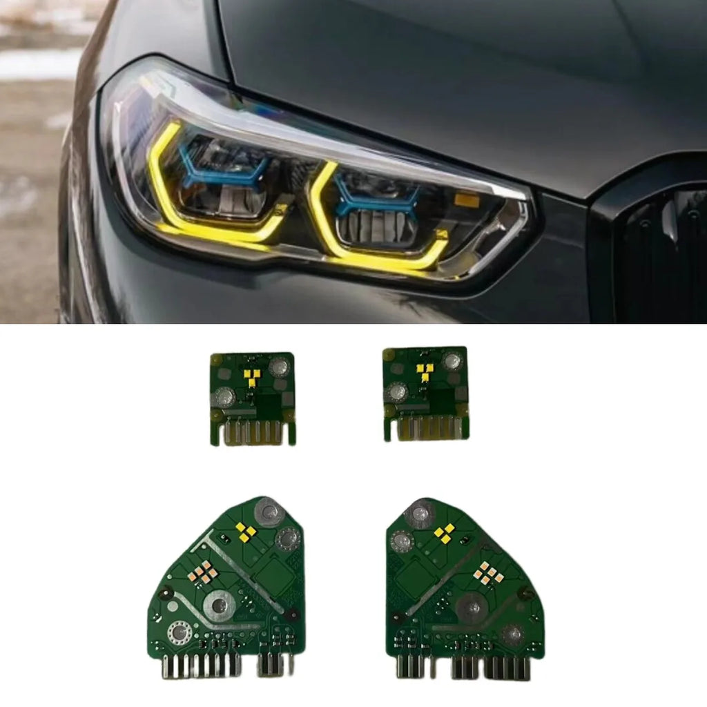 NEW Laser LED Headlight LED Module Daytime Running Light Lemon Yellow 63119477986 63119477987 For BMW X5 G05 X6 G06 2019-2021 — view 3
