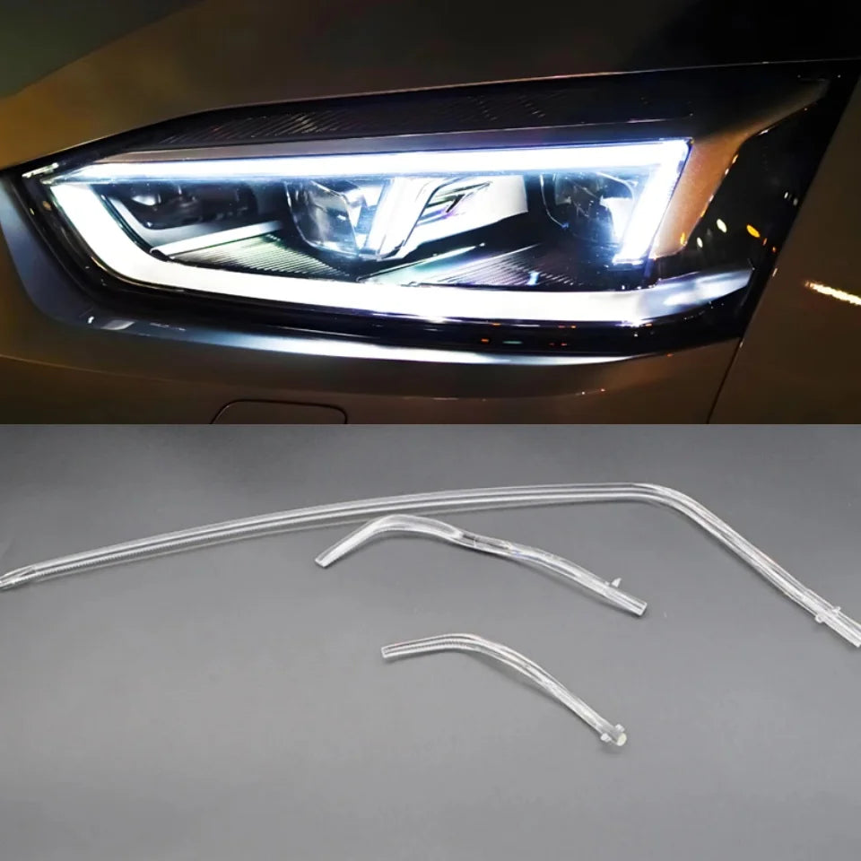 NEW LED Headlight DRL Tube Acrylic tube Light Line DRL Fiber For Audi A5 S5 2017 2018 2019 2020 — view 2