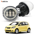 Pair Led Fog Lights Angel Eye DRL for Seat Mii KF1, KE1 Skoda Citigo NF1 2012-2017 Fog Lamp Lens Daytime Running Light Headlight — view 1