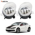 Pair Led Fog Lights for Volkswagen Scirocco III 3 137, 138 2008 '09 '10 '11 2012 Angel Eye DRL Lens Fog Driving Lamp Headlight — view 1