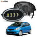 Pair Upgrade 40W White + Yellow Led Fog Light Lens DRL Headlight for Honda Fit Jazz MK II 2008 2009 2010 Left and Right Side — view 1