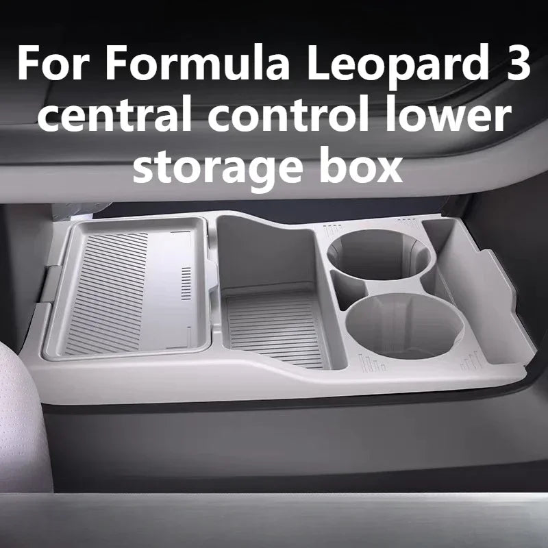 Silicone Center Console Lower Storage Box Car Interior Partitioned Storage Organizer for BYD Titanium 3 / Denza B3 2025 2026 — view 2