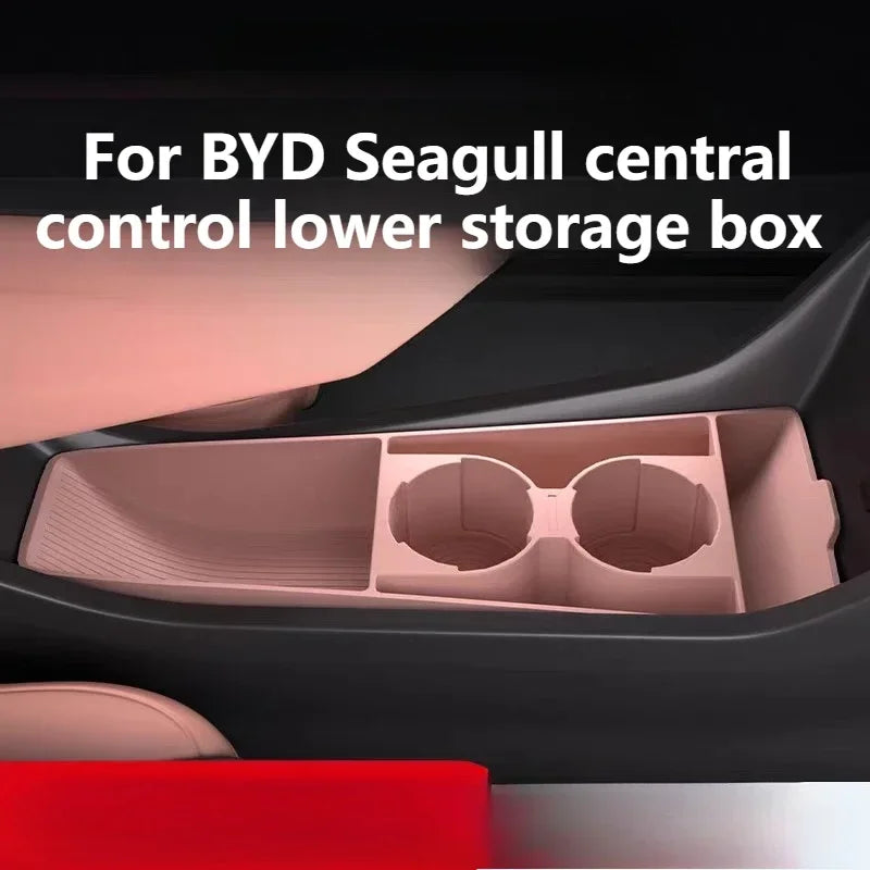Silicone Center Console Lower Storage Box for BYD Seagull 2023-2025 Car Interior Armrest Organizer Tray Modified Accessories — view 2