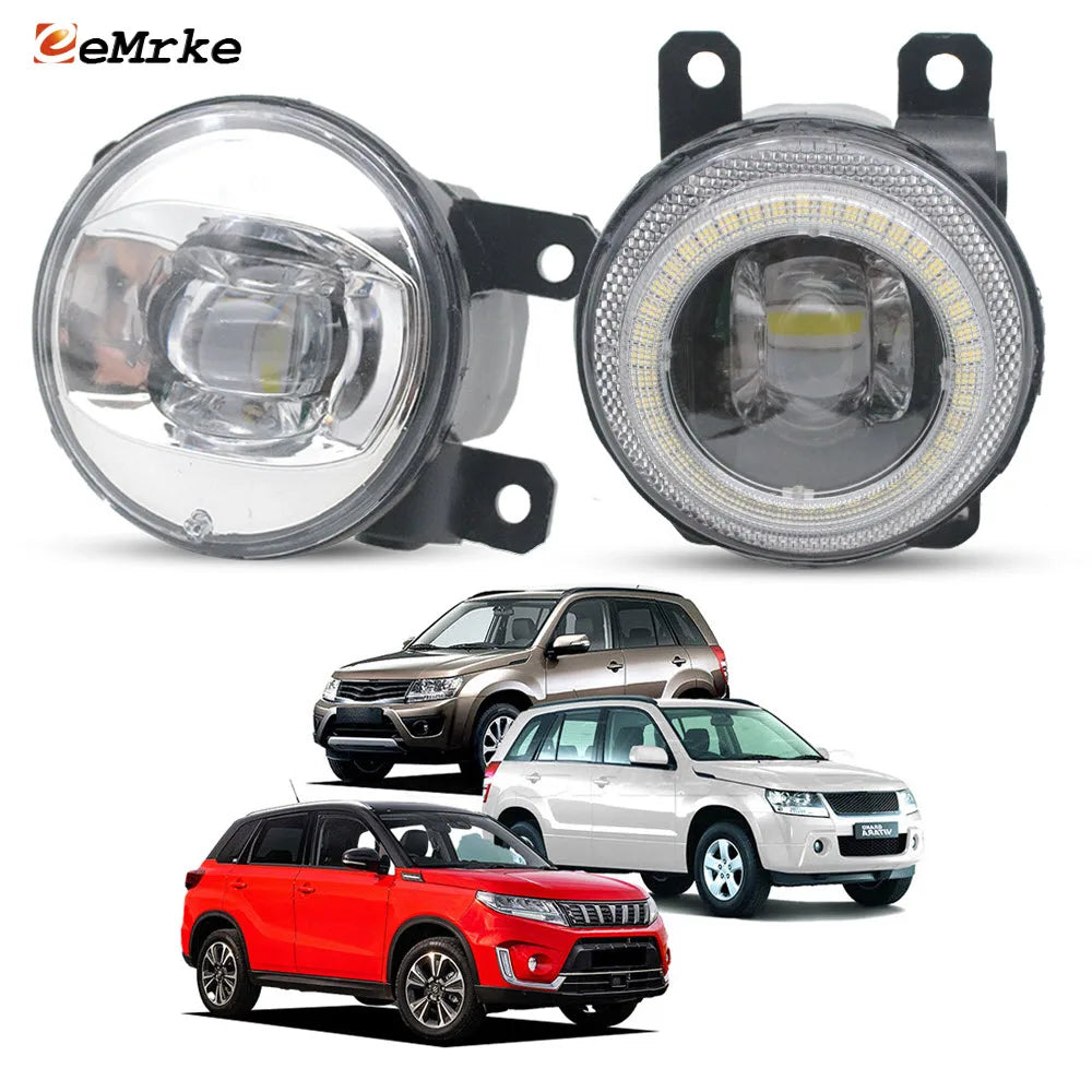 Update 30W Led Fog Lights for Suzuki Grand Vitara 2005-2015 Escudo Vitara JY 2016 2017-2024 or Car DRL Halo Angel Eyes Day Light — view 1