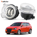 Updated Led Fog Lights For Volkswagen Polo 9N Facelift 2005 2006 2007 2008 2009 Angel Eyes DRL Halo Daytime Running Lamp Car PTF — view 1