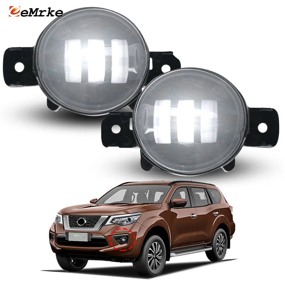Upgrade 30W Led Fog Lights 12V for Nissan Terra 2018 2019 2020 Oting Paladin 2024 2025 with Lens DRL PTF Front Fog Driving Lamp — view 1