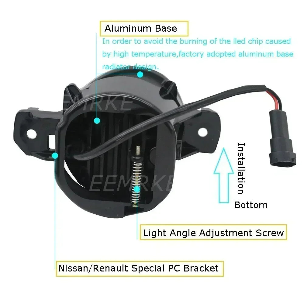 Upgrade 30W Led Fog Lights 12V for Nissan Serena Suzuki Landy C27 2016 2017 2018 2019 with Lens DRL PTF Front Fog Driving Lamp — view 4