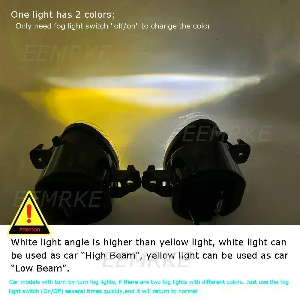 Upgrade 30W Led Fog Lights 12V for Renault Clio MK 2 3D 5D 2003 2004 2005 with Lens DRL PTF Front Bumper Daytime Running Lamp — view 6
