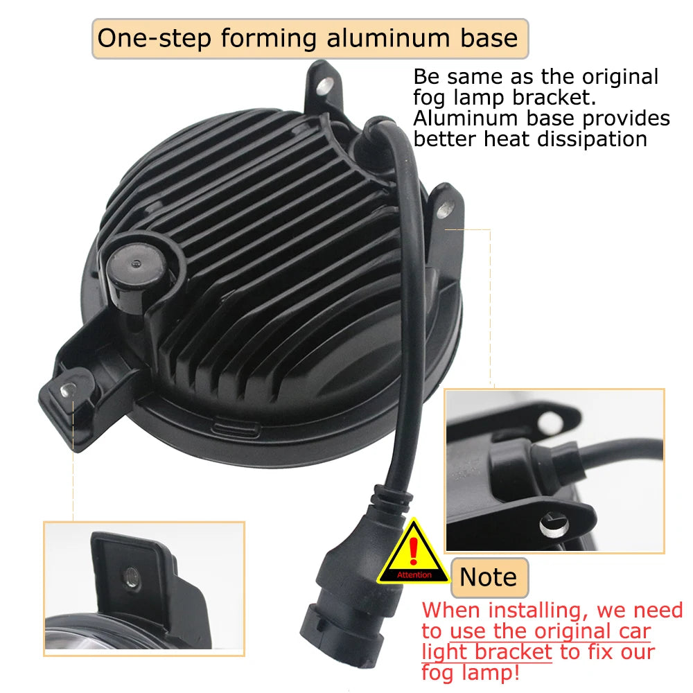 Upgrade Halogen OR Led Fog Lights Assembly 40W Car PTF DRL Daytime Running Lamp For Chevrolet Cruze J300 2009 2010 2011 2012 — view 3