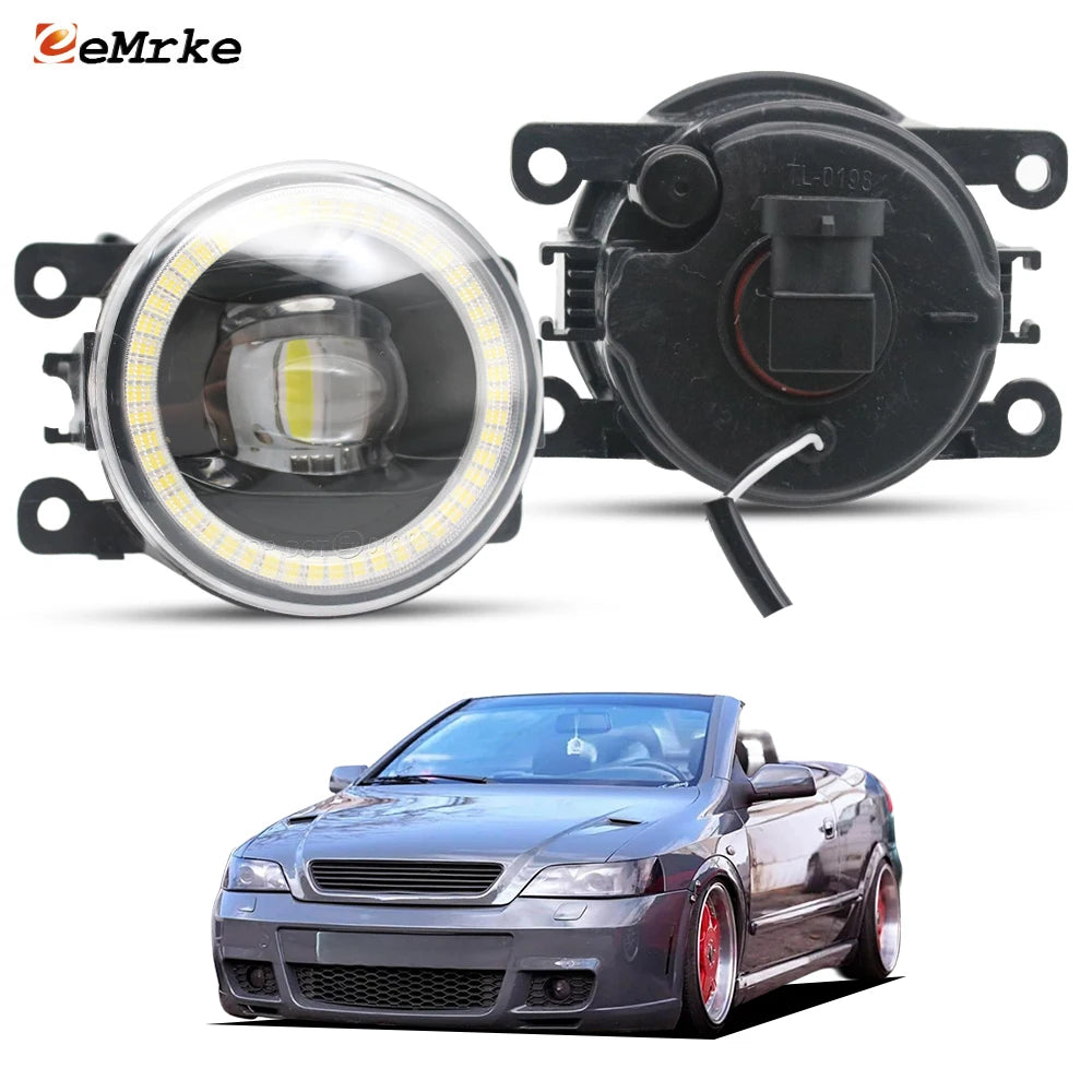 Upgrade Led Angel Eye Fog Lights 30W DRL Or Halogen Foglamp For Opel Astra G OPC MK4 02/2002-2005 Holden Astra SRi Turbo (TS) — view 1