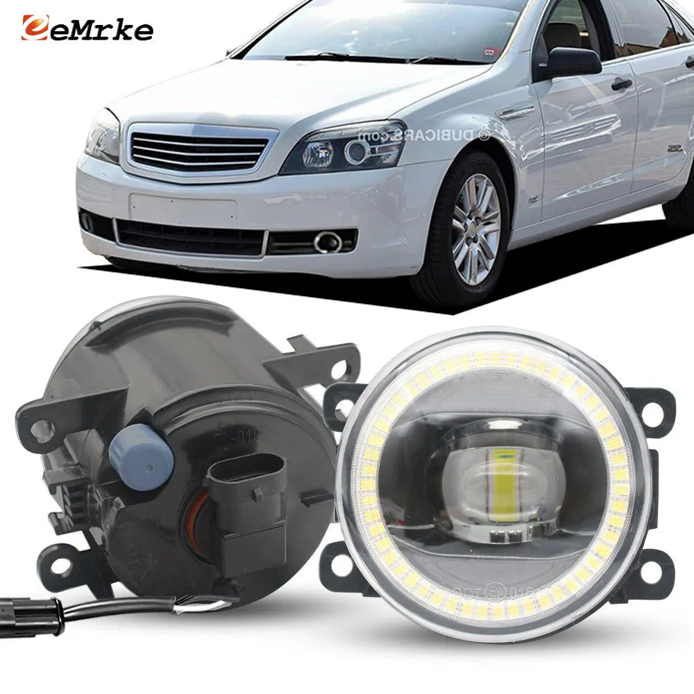 Upgrade Led Angel Eye Fog Lights 30W DRL Or Halogen Fog Daytime Running Lamp For Holden Berlina Statesman Calais VE 2006-2009 — view 1