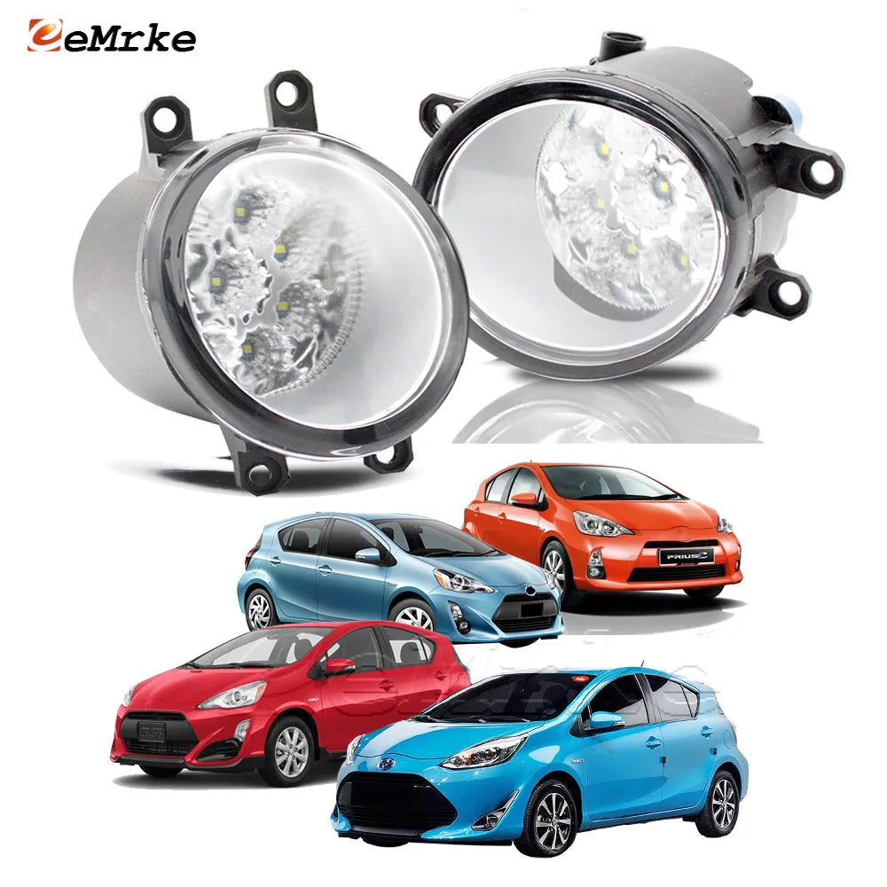 Upgrade Led Car Fog Lights PTF DRL for Toyota Prius C Aqua P10 2012-2019 Fog Driving Lamp Daytime Running Light Left and Right — view 1