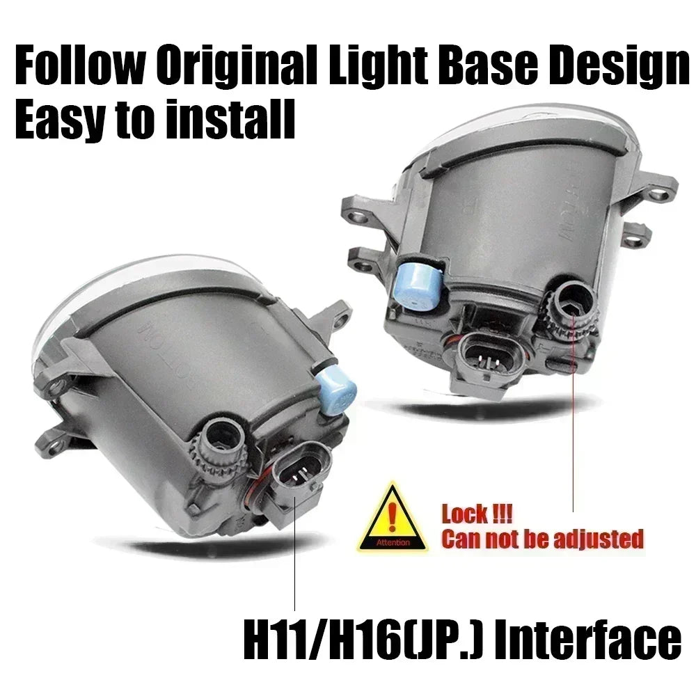 Upgrade Led Car Fog Lights PTF DRL for Toyota Prius C Aqua P10 2012-2019 Fog Driving Lamp Daytime Running Light Left and Right — view 3