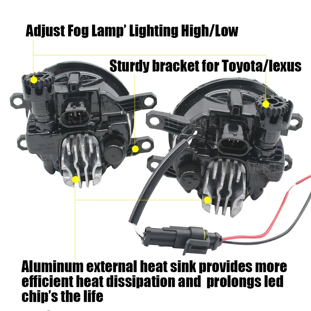 Upgrade Led Fog Lamp Assembly Angel Eye DRL PTF Light with Cut-Line Clear Lens for Subaru Trezia 2010 2011 2012 2013 2014 2015 — view 4