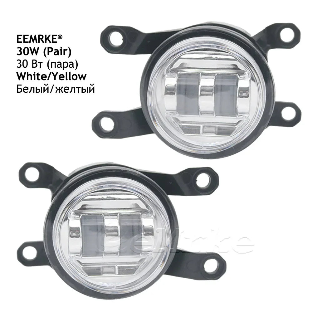 Upgrade Led Fog Lights 30W / LED DRL Bumper / Wire / Switch Daylight Lamp for Toyota Innova Zenix Hycross mk3 AG10 2022 2023 24 — view 2