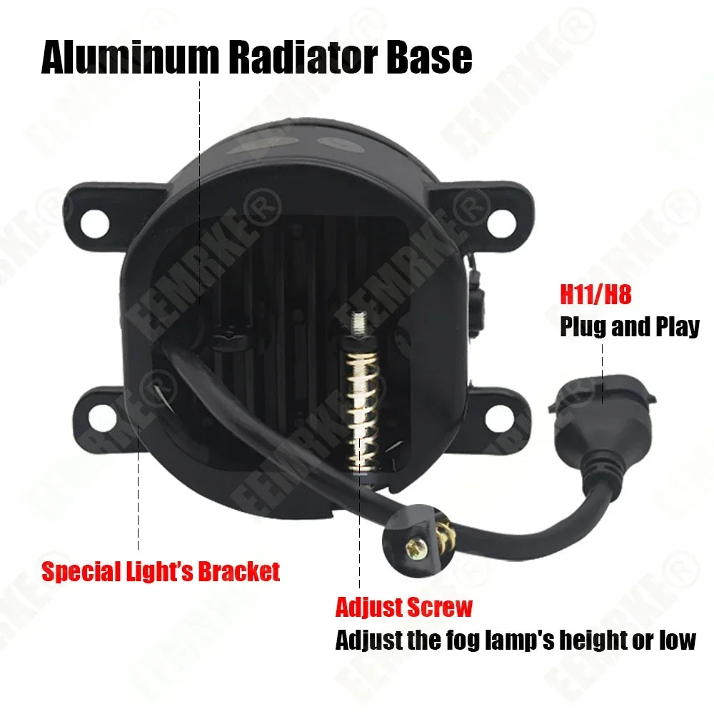 Upgrade Led Fog Lights Assembly for Subaru Forester SJ SK 2013-2018 2019 2020 with Lens Car DRL Fog Driving Lamp 50W Pair — view 5