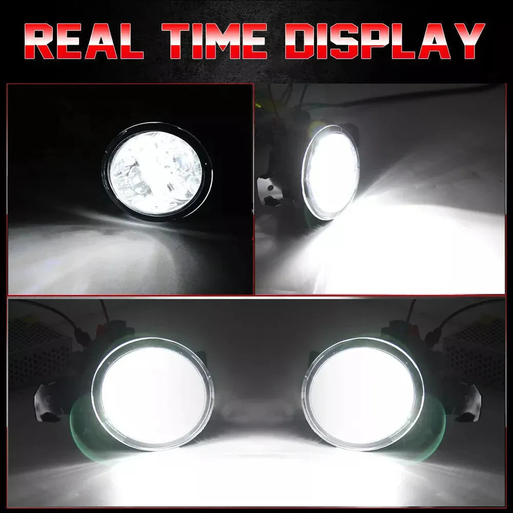 Upgrade Led Fog Lights Assembly PTF for Infiniti G37 Q60 Coupe Convertible V36 2011 2012 2013 9-led DRL Daytime Running Light — view 5