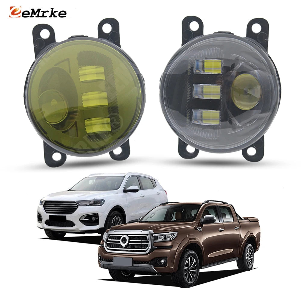 Upgrade Led Fog Lights Car PTF for Haval H6 UAE MK2 2020 2021 2022 GWM P Series P300 Cannon 2025 2026 Lens DRL Day Lamp 25Wx2 — view 1