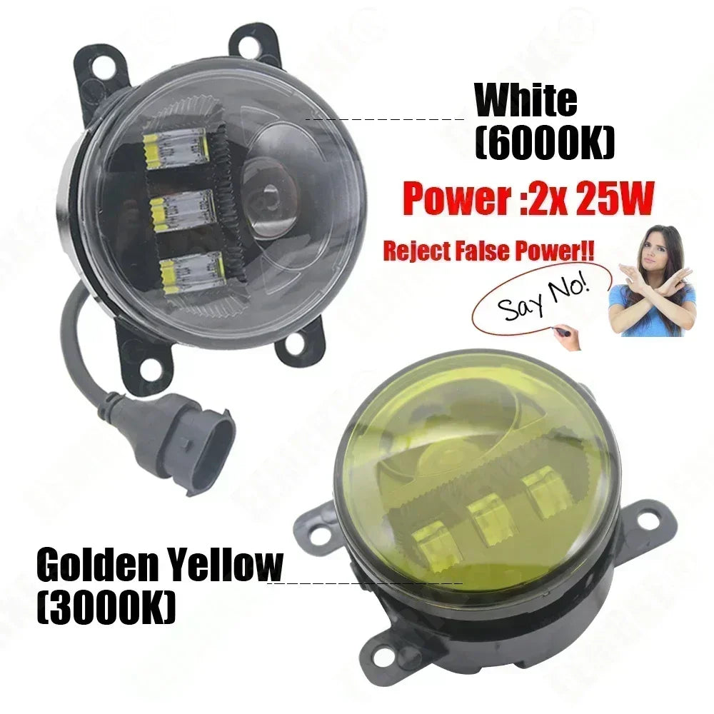 Upgrade Led Fog Lights Car PTF for Haval H6 UAE MK2 2020 2021 2022 GWM P Series P300 Cannon 2025 2026 Lens DRL Day Lamp 25Wx2 — view 2