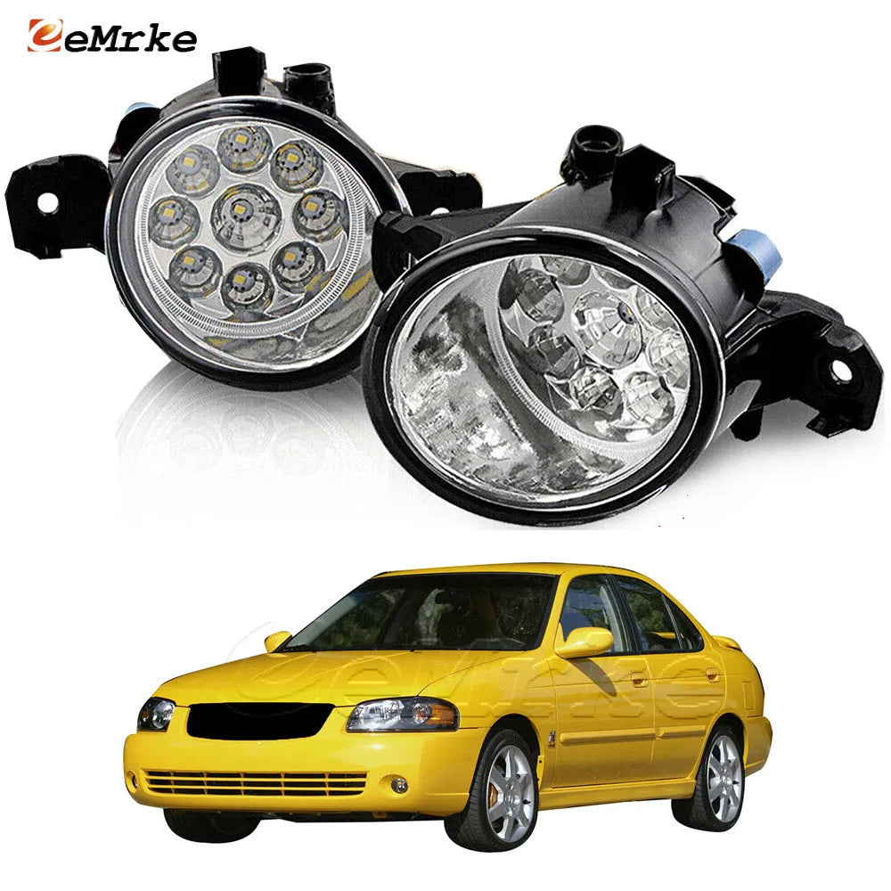Upgrade Led Fog Lights DRL for Nissan Sentra B15 2005 2006 PTF Head Lamp Daytime Running Light Car Accessories Left and Right — view 1