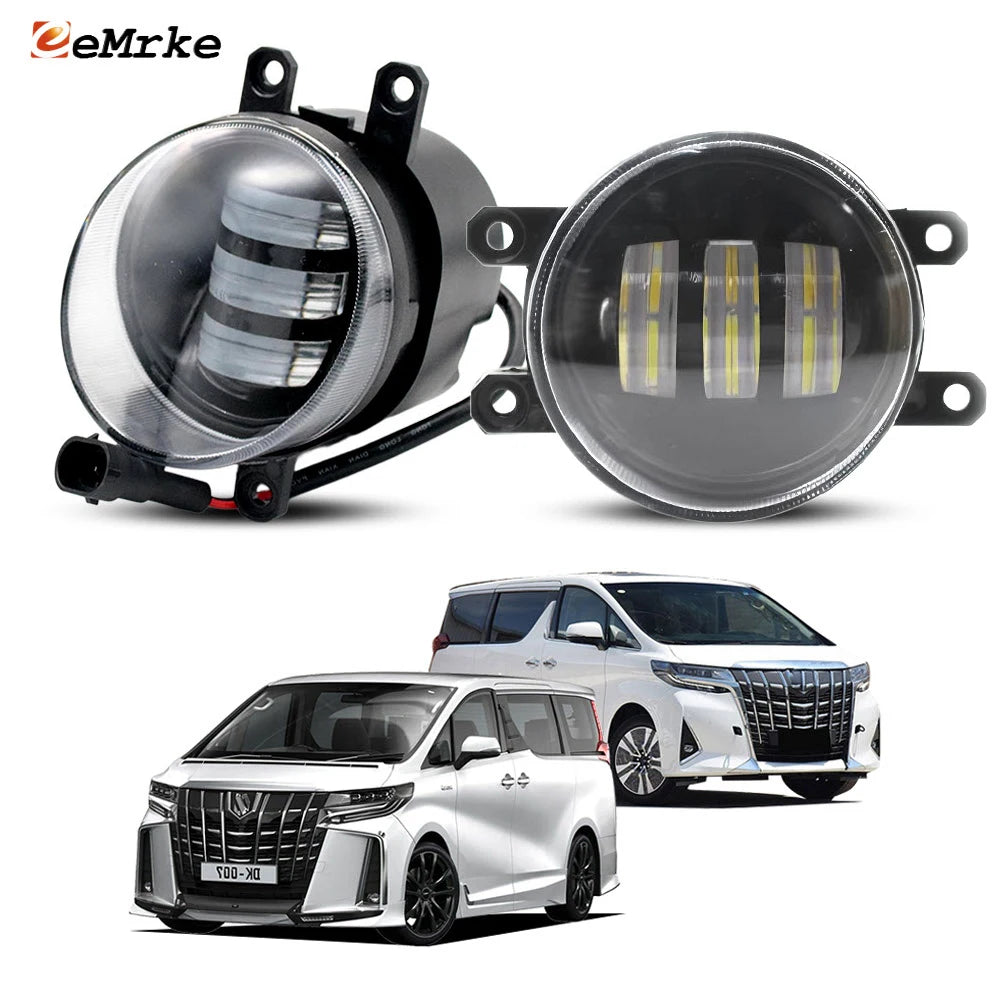 Upgrade Led Fog Lights DRL For Toyota Alphard MK3 2015-2018 2019 2020 2021 Car DRL Daytime Running Light Fog Lamp Assembly — view 1