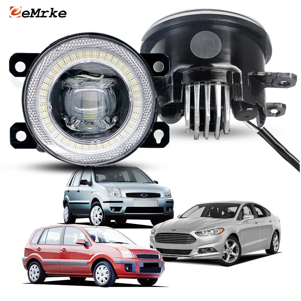Upgrade LED Fog Lights for Ford Fusion Estate JU Mondeo CD391 V 2013-2018 Angel Eye Aperture Fog Driving Lamp Accessories — view 1