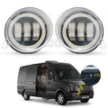 Upgrade Led Fog Lights for VW Crafter Facelift 2013 2014 2015 Angel Eye DRL Lens Fog Driving Lamp Daylight 9006 Canbus Wire — view 1