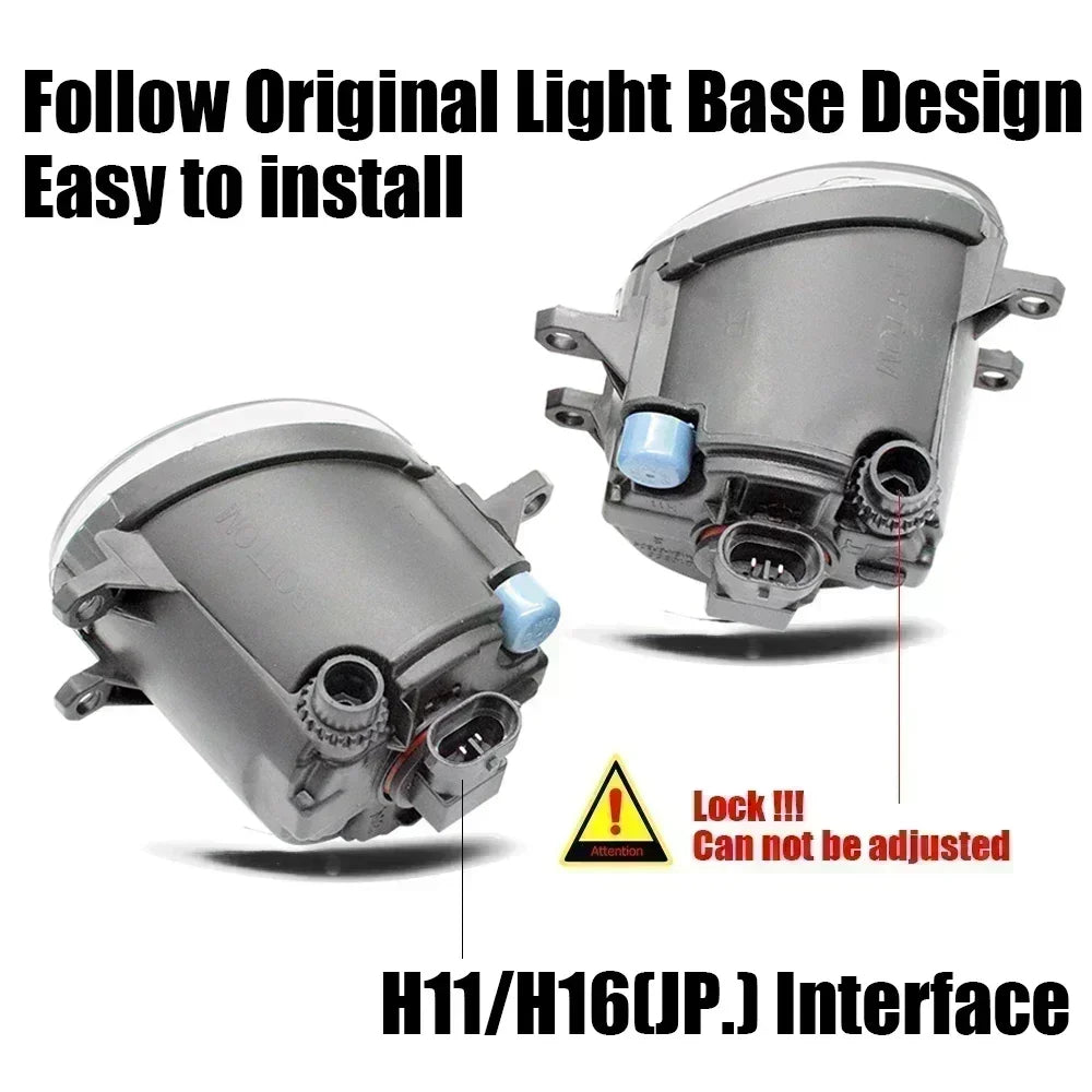 Upgrade Led Fog Lights PTF DRL for Toyota Matrix E140 2009 2010 2011 2012 2013 Fog Lamp Daytime Running Light Left and Right — view 3