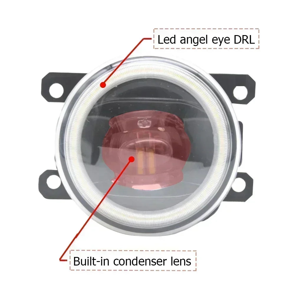 Upgrade Lens Led Car Fog Lights 30W for Jac J3 J4 S5 J6 iEV4 Refine Cargo Kaiyi V7 Angel Eyes DRL PTF 30W Daytime Running Lamp — view 2