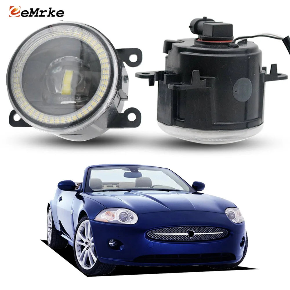 Upgrade Lens Led Car Fog Lights Assy 30W for Jaguar XK ii X150 2006 2007 2008 2009 Angel Eyes DRL PTF 30W Daytime Running Lamp — view 1
