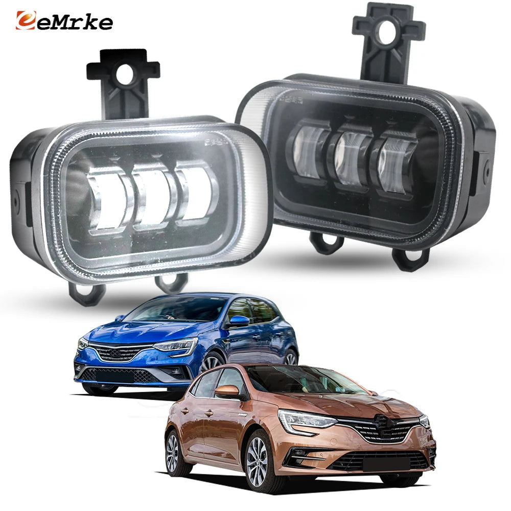 White or Yellow LED Fog Lights DRL 40W 12V for Renault Mégane IV Phase II Megane RS Line 2020 2021 2022 2023 Replace Good Choice — view 1