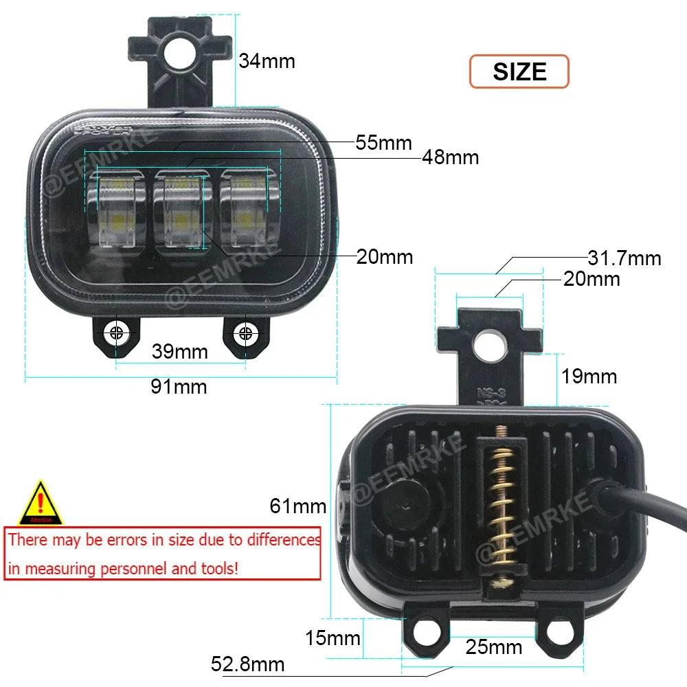 White or Yellow LED Fog Lights DRL 40W 12V for Renault Mégane IV Phase II Megane RS Line 2020 2021 2022 2023 Replace Good Choice — view 5